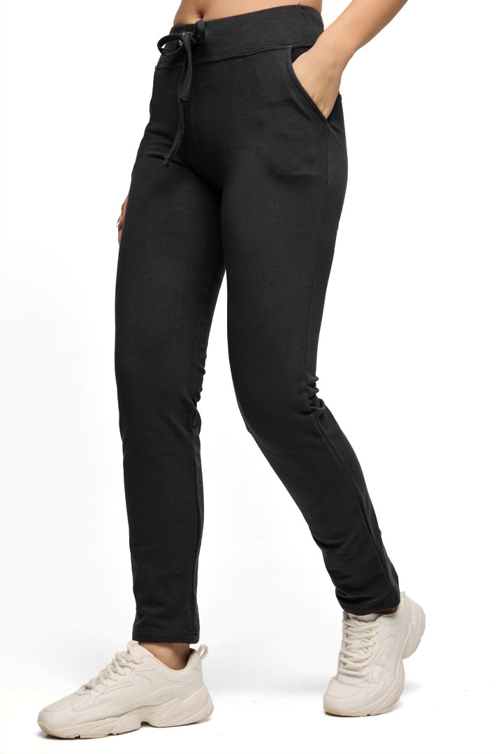 Παντελόνι φούτερ ίσιο # 988 μαύρο και μπλέ